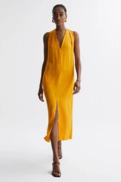 Reiss Alda Plunge Neck Midi Dress -Outlet Mode Zyra Store D51 090s4