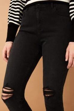 F&F Enhance Skinny Washed Black Jeans -Outlet Mode Zyra Store D51492s4