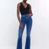 River Island Medium Blue High Rise Tummy Hold Wide Leg Jeans -Outlet Mode Zyra Store D53620s