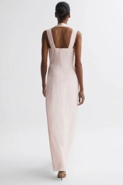 Reiss Lila Bridesmaid Twist Detail Midi Dress -Outlet Mode Zyra Store D54 762s5
