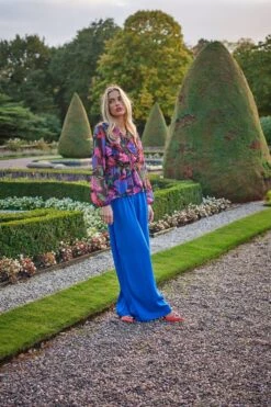 Another Sunday Pink Ruffle Front Floral Blouse -Outlet Mode Zyra Store D56708s2