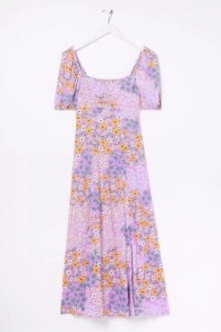 FatFace Purple Tania Meadow Midi Dress -Outlet Mode Zyra Store D57 774s9