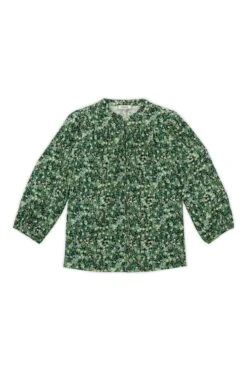 Albaray Greeb Painterly Floral Grandad Shirt -Outlet Mode Zyra Store D58977s4