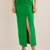Boden Green Knot Detail Jersey Skirt 2 Boden Green Knot Detail Jersey Skirt -Outlet Mode Zyra Store D59997s
