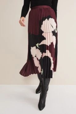 Phase Eight Purple Delanie Satin Pleated Skirt 15 Phase Eight Purple Delanie Satin Pleated Skirt -Outlet Mode Zyra Store D61093s6