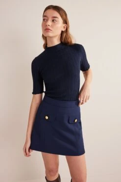 Boden Blue Military Mini Skirt -Outlet Mode Zyra Store D63487s3