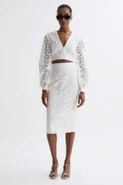Reiss Immi Lace Co-ord Pencil Skirt -Outlet Mode Zyra Store D65 835s3