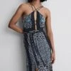 Reiss Aliana Floral Print Fitted Midi Dress -Outlet Mode Zyra Store D68 981s