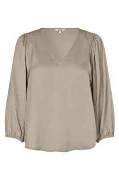 MbyM Cream V-Neck Deep Sleeve Blouse -Outlet Mode Zyra Store D71354s3