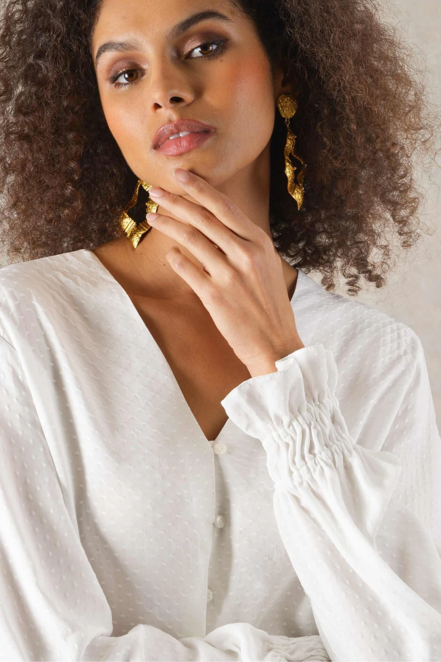 Ro&Zo White Button Detail Top 7 Ro&Zo White Button Detail Top - Image 5