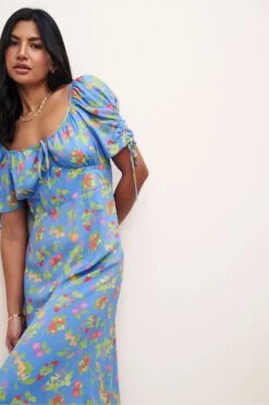 Nobody's Child Blue Pippa Midi Dress -Outlet Mode Zyra Store D77385s3