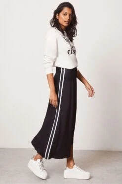 Mint Velvet Satin Stripe Midi Skirt 9 Mint Velvet Satin Stripe Midi Skirt -Outlet Mode Zyra Store D77526s3