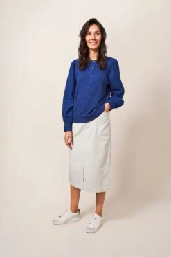 White Stuff Grey Penny Midi Skirt -Outlet Mode Zyra Store D82375s3