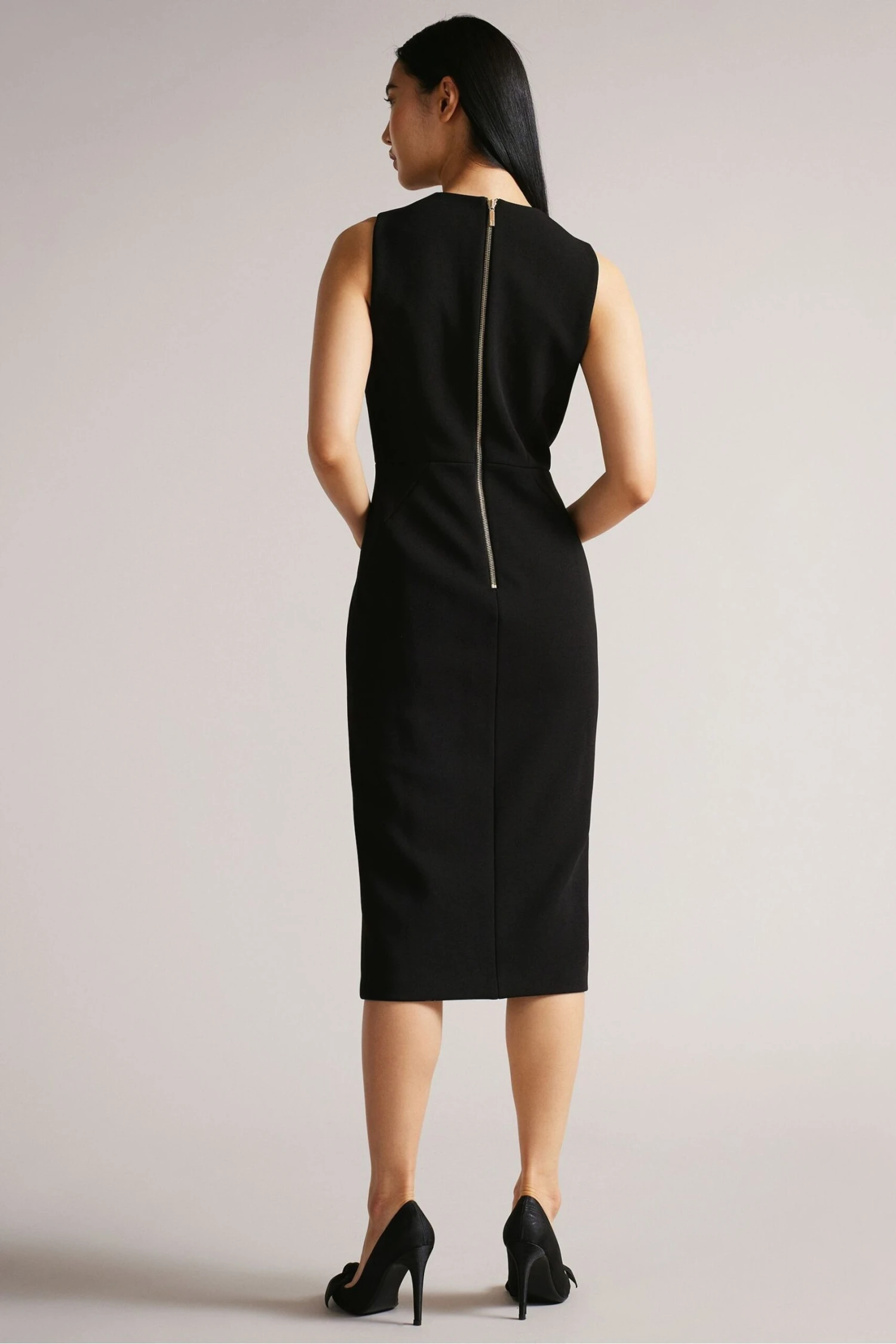 Ted Baker Tilolah Seam Detail Bodycon Black Dress 4 Ted Baker Tilolah Seam Detail Bodycon Black Dress - Image 2