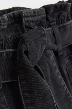 River Island Black Paperbag Pocketed Mini Skirt -Outlet Mode Zyra Store D83636s5