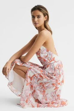 Reiss Pippa Floral Printed Midi Dress -Outlet Mode Zyra Store D84 711s6
