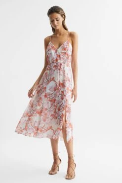 Reiss Pippa Floral Printed Midi Dress -Outlet Mode Zyra Store D84 711s8
