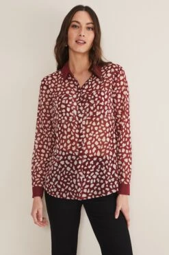 Phase Eight Pink Tanjina Printed Blouse