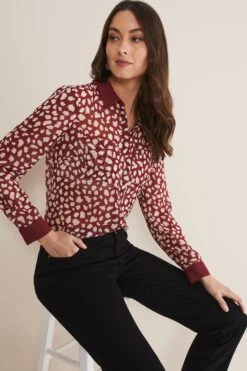 Phase Eight Pink Tanjina Printed Blouse -Outlet Mode Zyra Store D84217s3