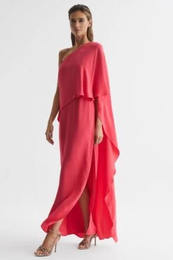 Reiss Jordyn Off-Shoulder Cape Maxi Dress
