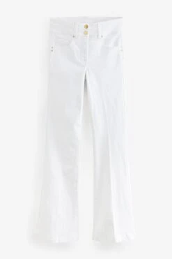 Next White Lift, Slim & Shape Slim Flared Jeans With Gold Double Button Fastening -Outlet Mode Zyra Store D88758s6