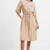 French Connection Natural Elkie Twill Dress -Outlet Mode Zyra Store D97455s
