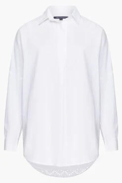 French Connection Appelona Anglaise White Popover Blouse -Outlet Mode Zyra Store D97491s4