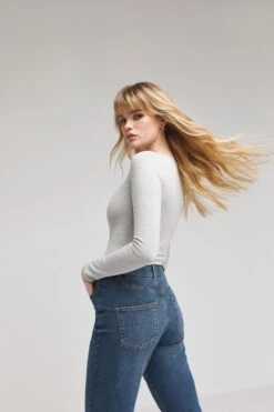 Simply Be Blue Mid Vintage Wash 24/7 Straight Leg Jeans -Outlet Mode Zyra Store D97643s3