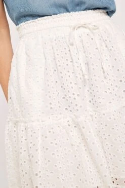 Apricot Embroidery Anglaise Skirt -Outlet Mode Zyra Store K09318s4