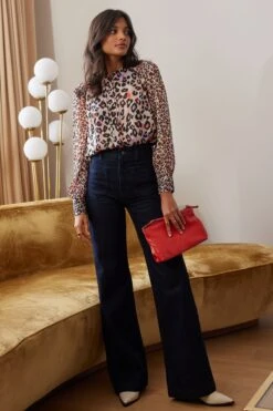 Love & Roses Printed Pintuck Blouse 8 Love & Roses Printed Pintuck Blouse -Outlet Mode Zyra Store K16296s3