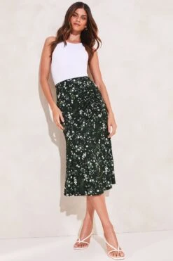 Lipsy Side Front Ruched Midi Skirt -Outlet Mode Zyra Store K35698s3