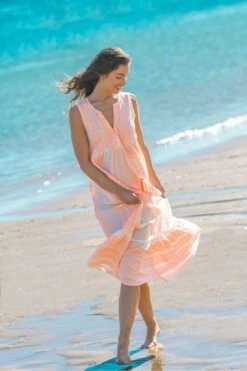 South Beach Jacquard Sleeveless Maxi Dress -Outlet Mode Zyra Store K36048s3