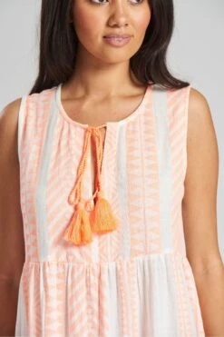 South Beach Jacquard Sleeveless Maxi Dress -Outlet Mode Zyra Store K36048s4