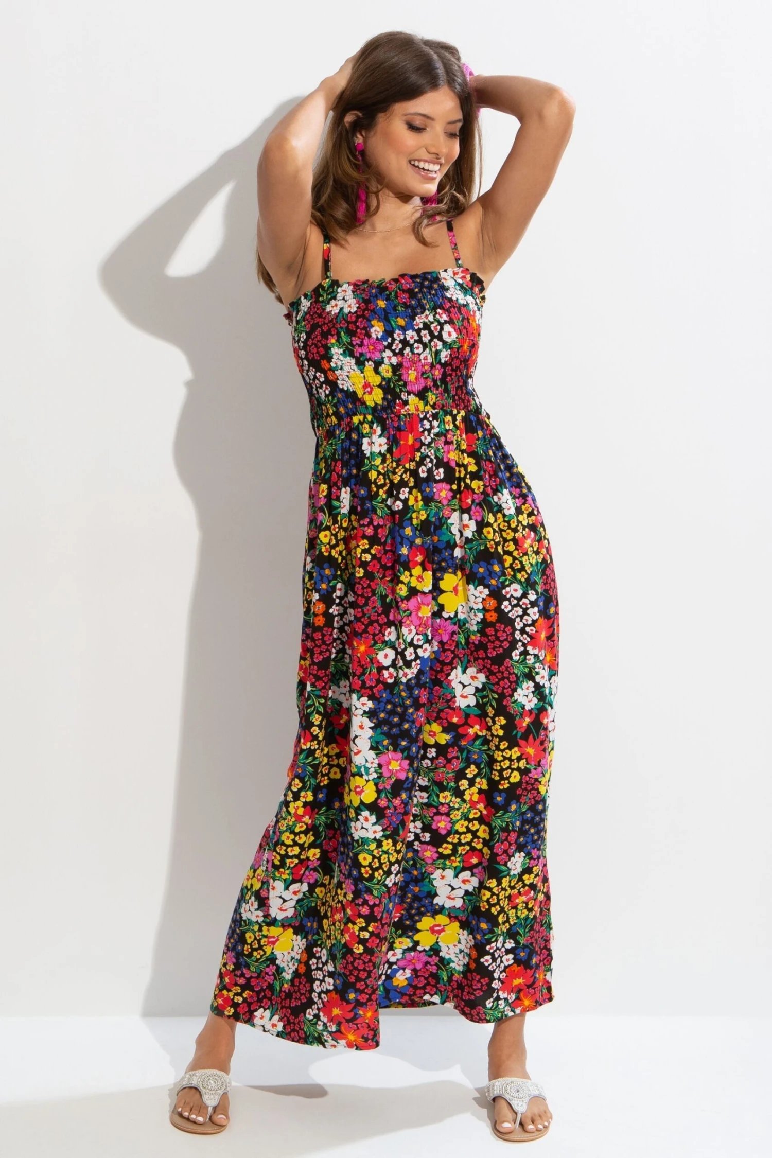 Pour Moi Removable Straps Shirred Bodice Maxi Dress 4 Pour Moi Removable Straps Shirred Bodice Maxi Dress - Image 2