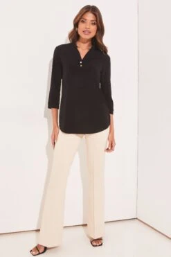 Lipsy Grandad Collar Blouse -Outlet Mode Zyra Store K38461s3