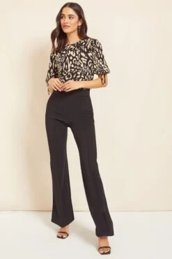 Friends Like These Patterned Jersey Tie Sleeve Top -Outlet Mode Zyra Store K41676s3