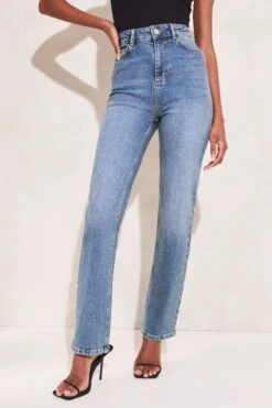 Lipsy High Waist Straight Leg Harper Jeans
