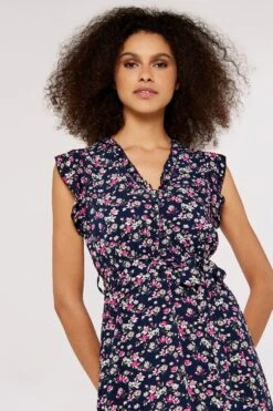 Apricot Garden Ditsy Print Midi Dress -Outlet Mode Zyra Store K53456s3