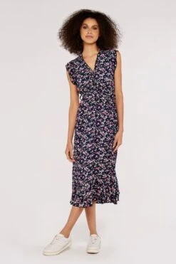Apricot Garden Ditsy Print Midi Dress -Outlet Mode Zyra Store K53456s4