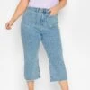 Yours Curve Cropped Wide Leg Jean With Front Pockets -Outlet Mode Zyra Store K57942s