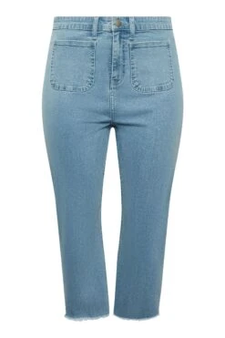 Yours Curve Cropped Wide Leg Jean With Front Pockets 8 Yours Curve Cropped Wide Leg Jean With Front Pockets -Outlet Mode Zyra Store K57942s3