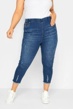 Yours Curve Cropped Cat Scratch Jenny Jegging