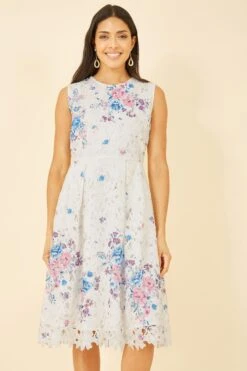 Yumi Printed Lace Skater Dress -Outlet Mode Zyra Store K60123s3