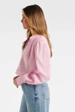 Forever New Ren Linen Button Through Blouse -Outlet Mode Zyra Store K60151s4