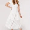 Apricot Self Check Tiered Midaxi Dress -Outlet Mode Zyra Store K64625s