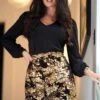 Pour Moi Selena Velvet Sequin Mini Skirt -Outlet Mode Zyra Store L00481s