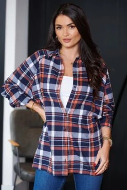 Pour Moi Remi Woven Check Boyfriend Shirt -Outlet Mode Zyra Store L00485s3