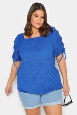Yours Curve Bubble Hem Top