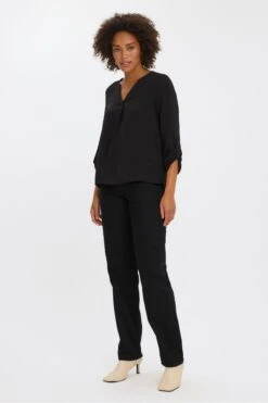 VERO MODA V Notch Neck Relaxed Blouse -Outlet Mode Zyra Store L52197s3