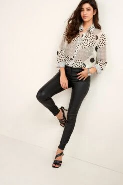 Next Long Sleeve Print Sheer Shirt -Outlet Mode Zyra Store M74421s2